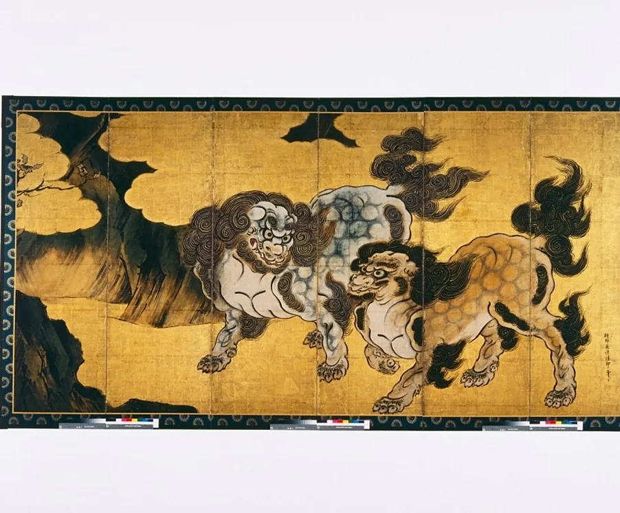 唐獅子図屏風