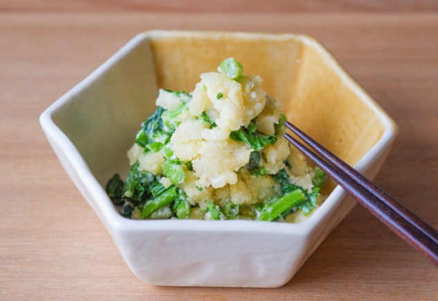 包丁もまな板もなしで作る菜の花料理！｜菜の花のたまごスープ、…