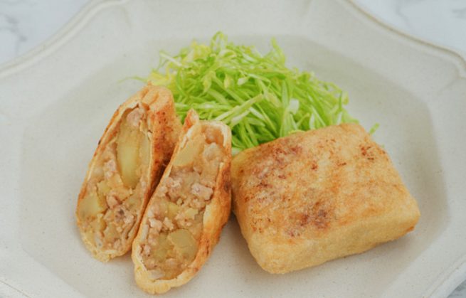 油揚げでボリュームアップ！｜油揚げの焼きおにぎり、きつねコロ…
